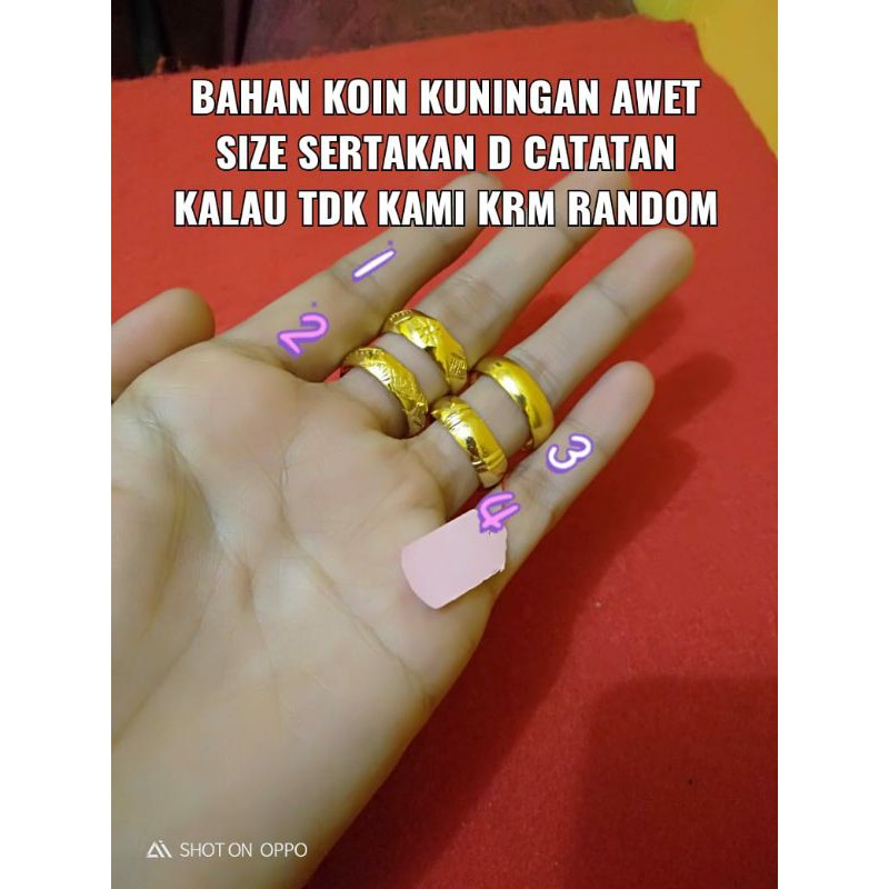 cincin Kuningan koin lapis ems awet bs disepuh