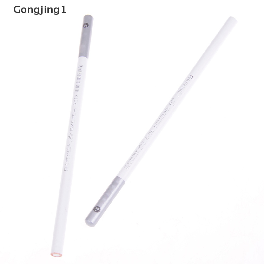 Gongjing1 2pcs Pensil Arang Warna Putih pastel Untuk Menggambar / Sketsa