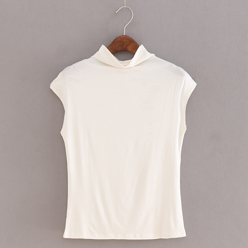 Kaos Turtleneck &quot;Emma&quot;, Sleeveless Bahan Modal, Stretch Adem Dingin