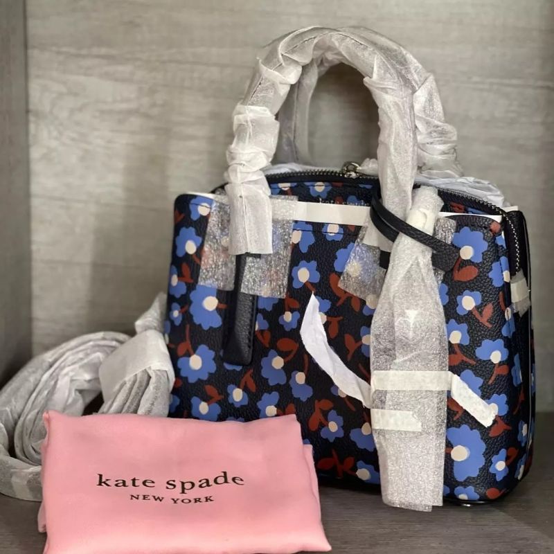 ORIGINAL KATE SPADE KS MARGAUX MINI SATCHEL FLORAL NAVY