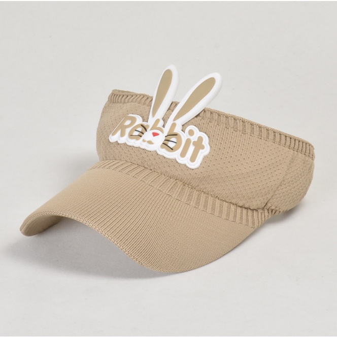 TOPI PANTAI ANAK PEREMPUAN KOREA VISOR SENAM CAP FASHION KIDS WOMAN MOTIF RABBIT USIA 2-12 TAHUN