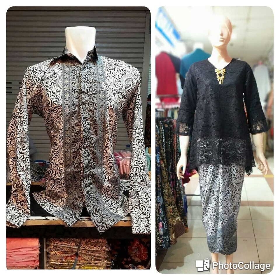 Couple Set Kebaya Brukat Rinjani Modern Hem Panjang