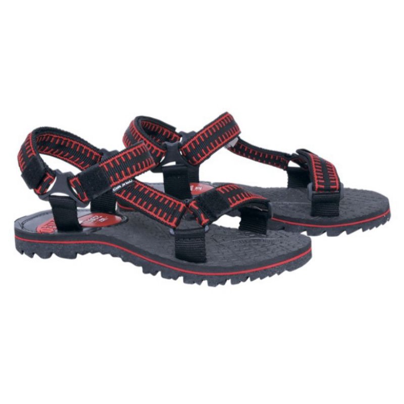 Sandal Gunung CZ-7 Hikking Kasual Traveling Kuat Empuk Kualitas Distro Hitam Merah 38-43 Murah