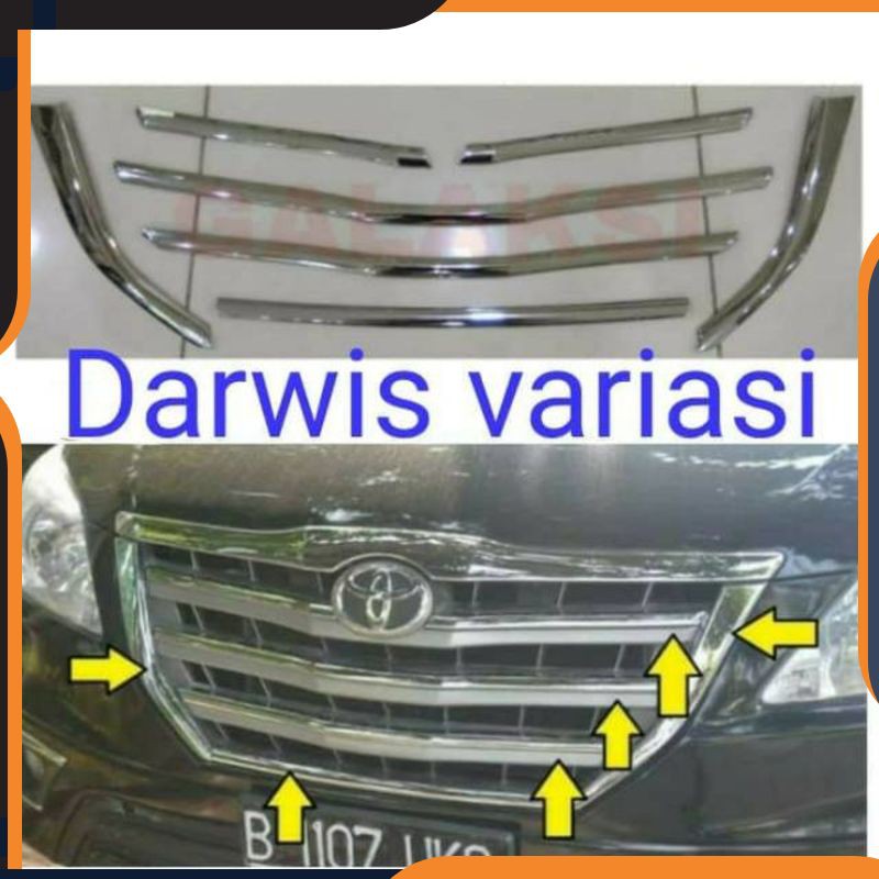 List grill depan grand innova 7pcs list grill innova  2014-2015