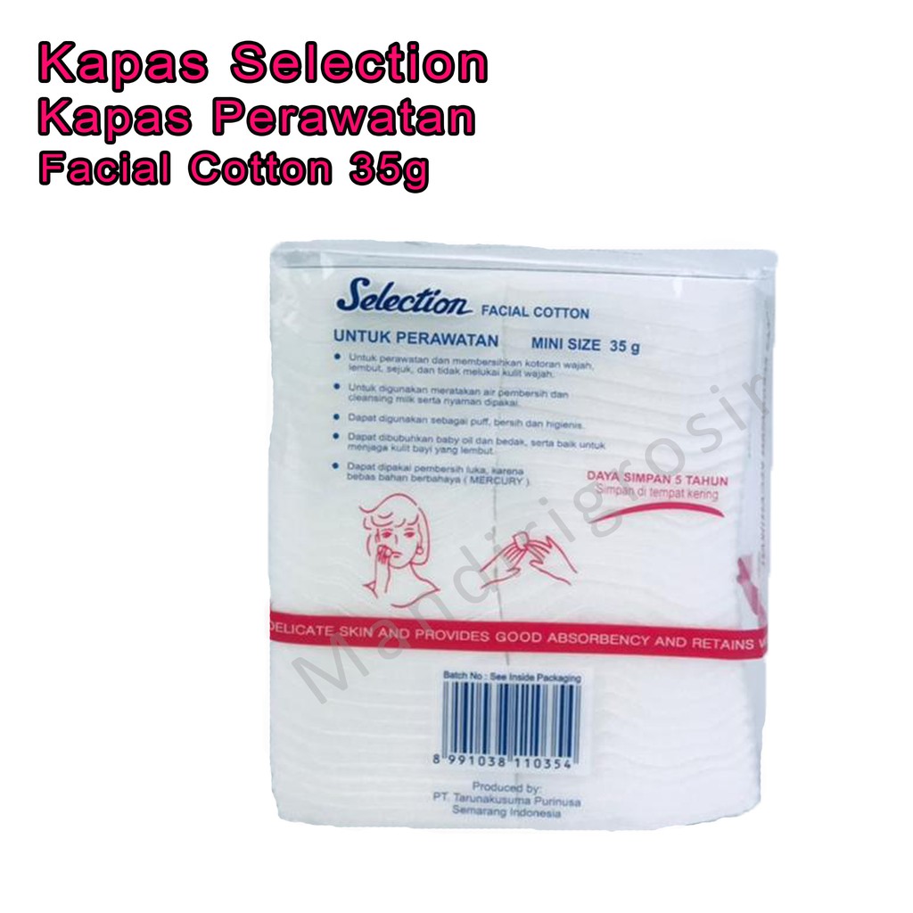 Perawatan wajah * Facial Cotton * Kapas Selection * 35g