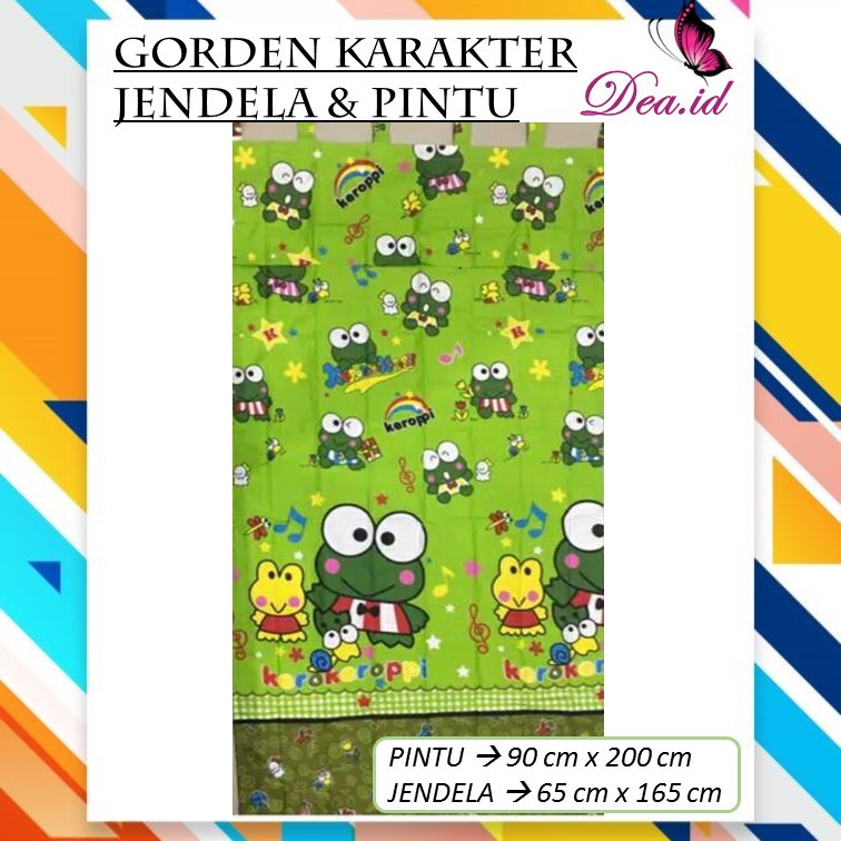 [DEASHOP] [JENDELA] GORDEN HORDENG KORDEN KARAKTER CROPI KODOK 65 X 160 CM (1=10PCS)