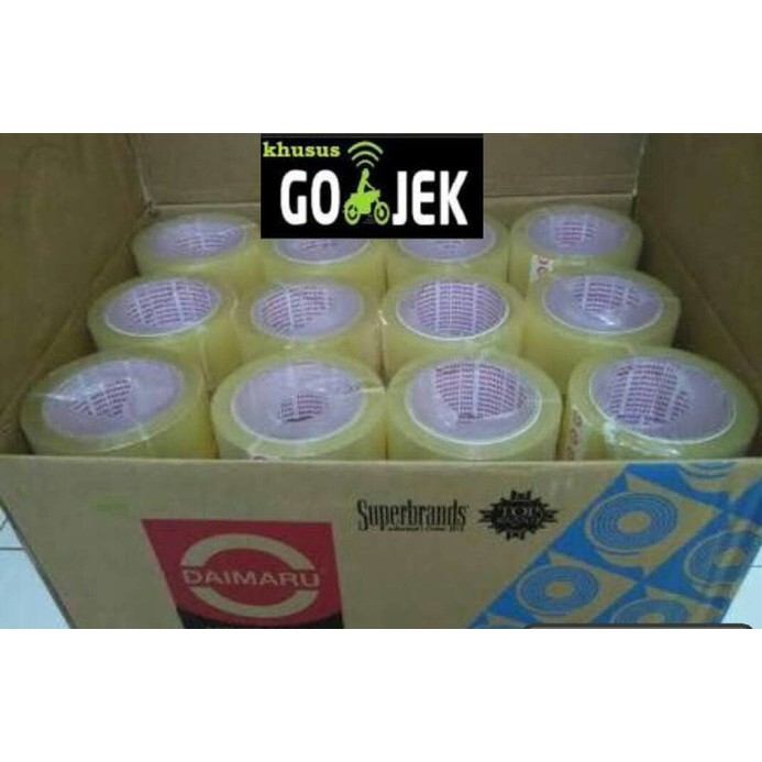

Lakban Daimaru 1 dus isi 72pcs khusus Gojek plakban 2 inch 90Y