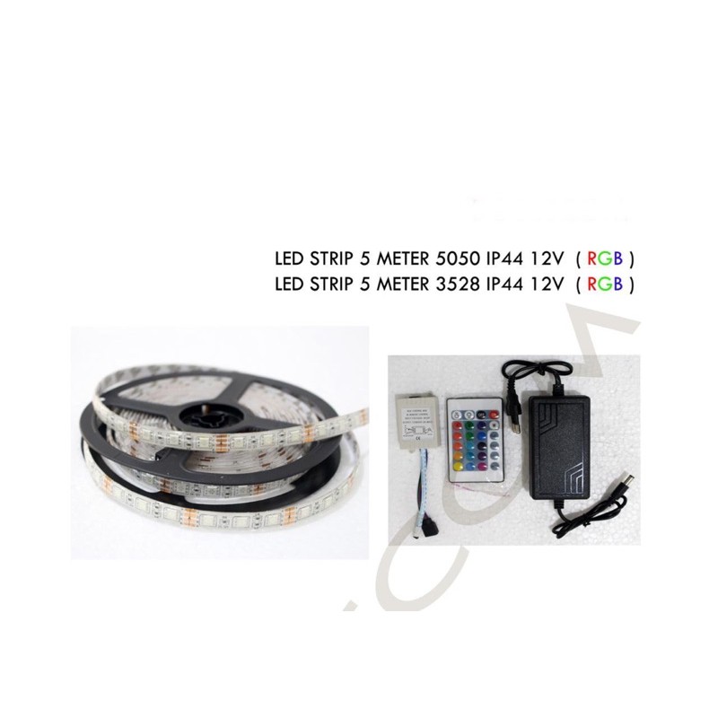 Led Strip RGB 2835 3528 IP 44 Warna Warni + Remote Lampu Tik Tok