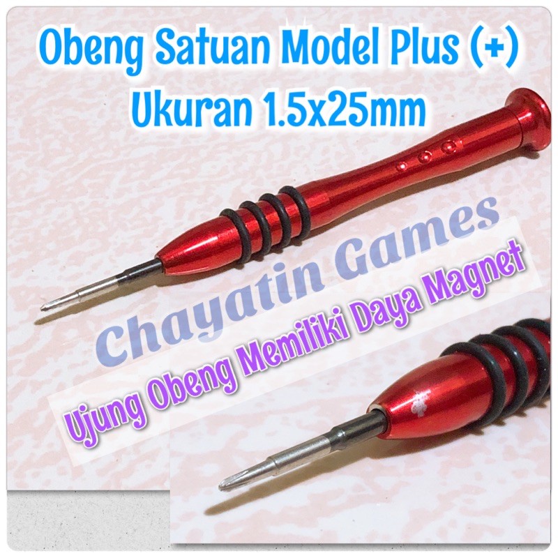 Obeng Ponsel HP Satuan Model Plus Ukuran 1.5 x 25mm