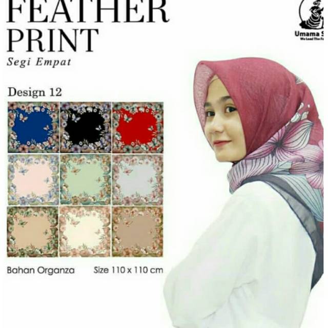 Jilbab segiempat / jilbab umama / jilbab motif