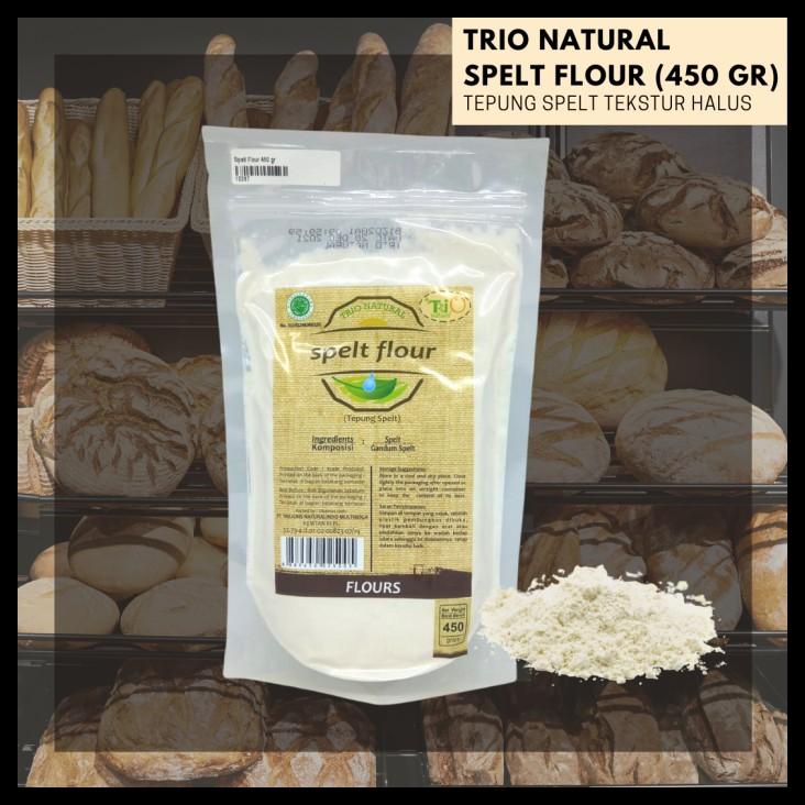 

TERBARUU!! Tepung Spelt Trio Natural (Spelt Flour) 450 GR COD