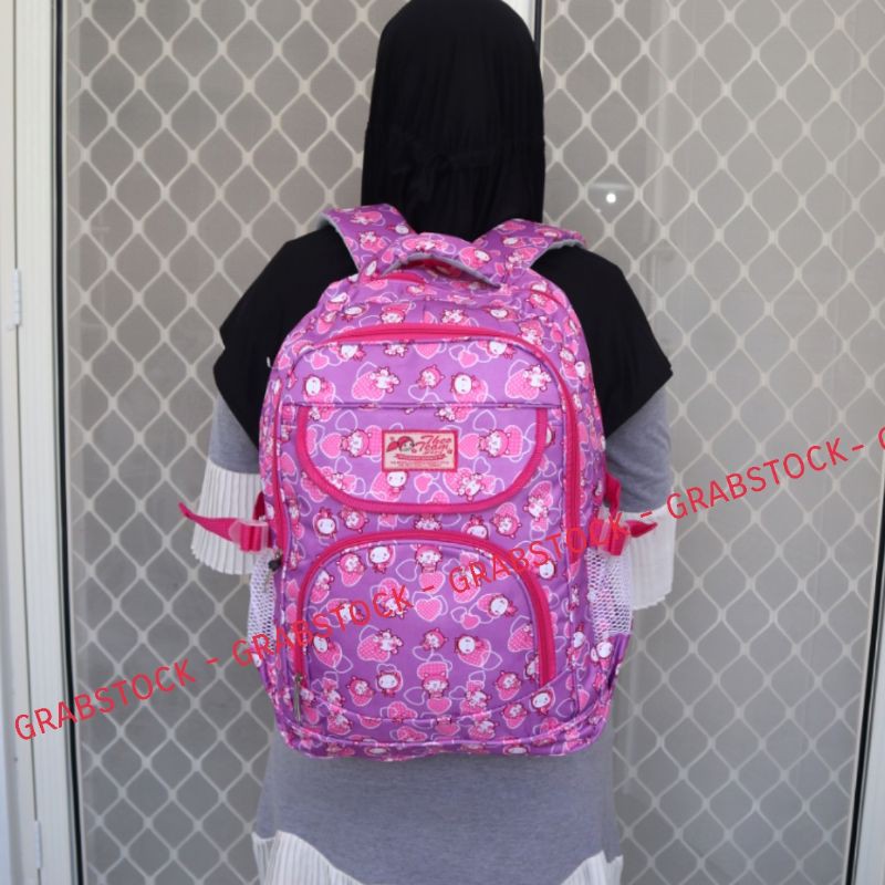 Ransel Laptop Girl Raincover Free Botol Minum Grabstock