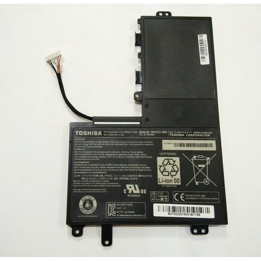 Toshiba Laptop Battery PA5157 PA5157U-1BRS Satellite E45T-A4100 E45T-A E45T-A4200 Original.