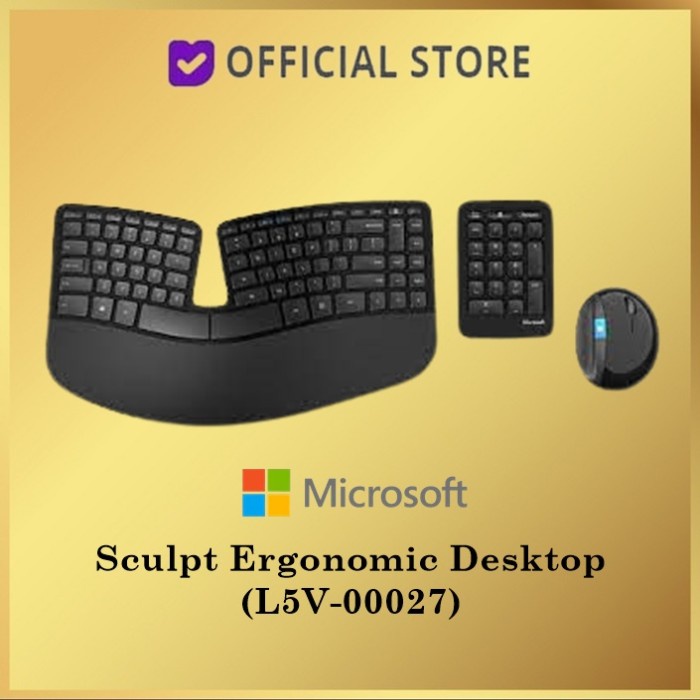 {laptopstore} MICROSOFT Sculpt Ergonomic Desktop USB [L5V-00027] Murah