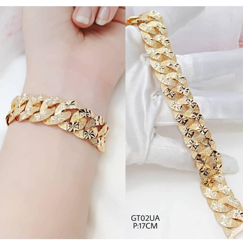 GELANG XUPING SISIK NAGA BESAR LAPIS EMAS ASLI ( ANTI IRITASI & TIDAK LUNTUR )