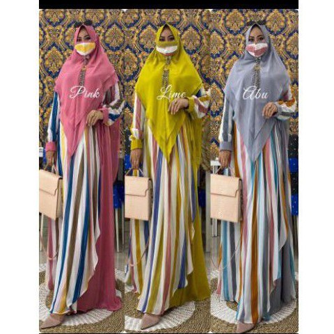 Gamis set Khimar Salur Renda