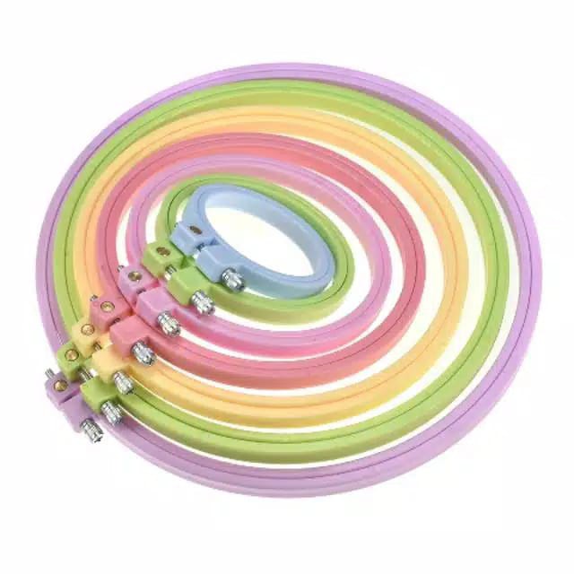 PCS - Pemidangan Plastik Set / Colorful Embroidery Hoop Plastic IMPORT ANK