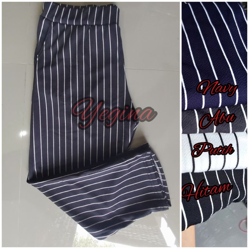 (TERBARU EXTRA JUMBO)LUNA BAGGY STRET SALUR GARIS JUMBO YEGINA TERMURAH/CELANA PANJANG JUMBO WANITA