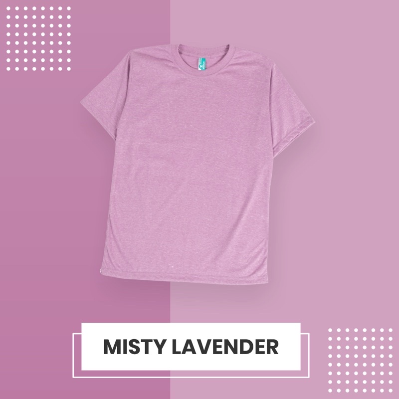 KAOS POLOS COTTON TWOTONE MISTY LENGAN PENDEK 30’S /  PRIA & WANITA 100% DISTRO ORIGINAL-LAVENDER SOFT MISTY