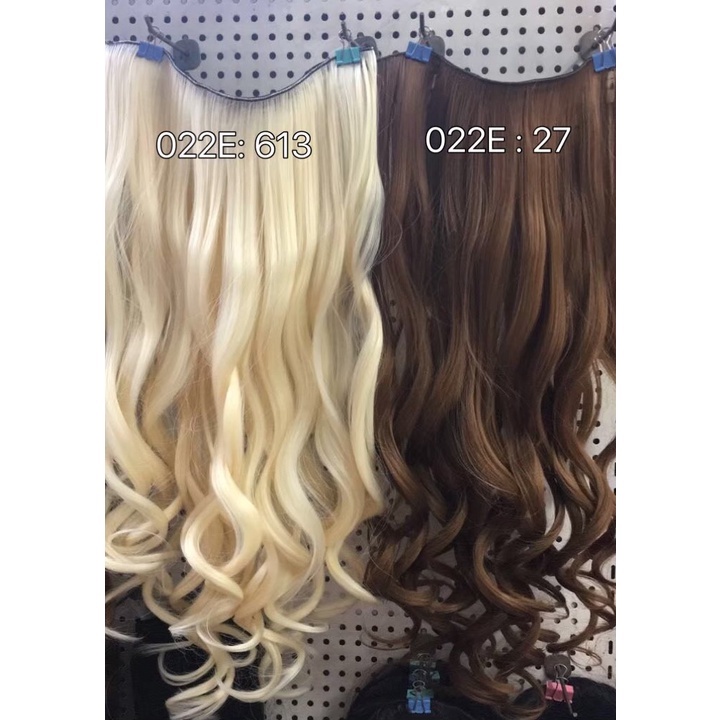 022E hairclip korean biglayer warna 60 cm / hairclip ombre / warna golden brown, ash brown, ash grey