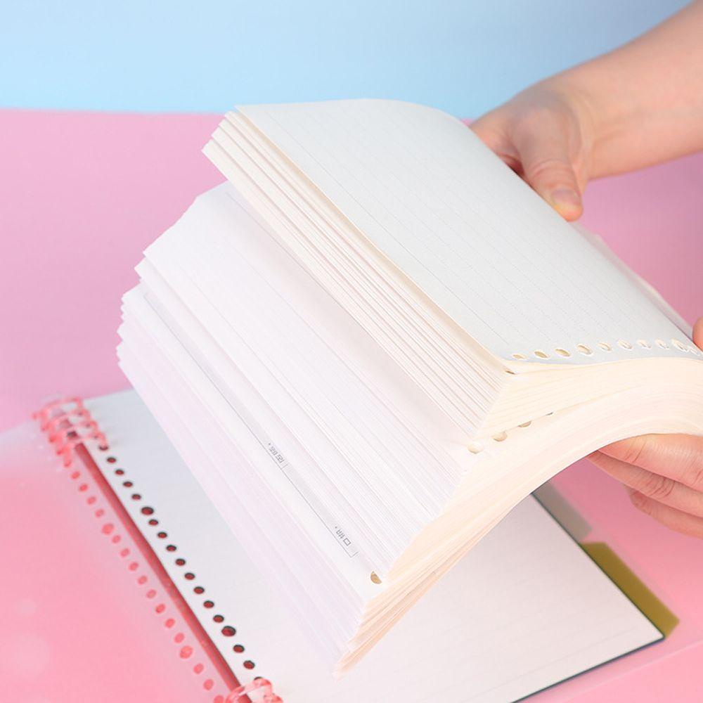 [Elegan] Loose Leaf Notebook Cover Plastik Kreativitas Notebook Refill Case A4 A5 B5 Transparan Loose-Leaf Frosted Binder Notebook Cover