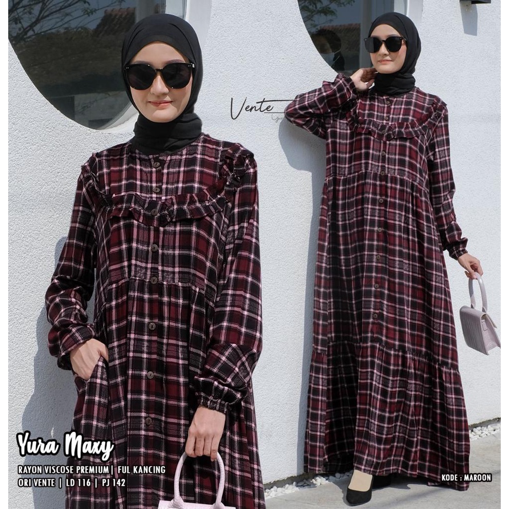 Gamis Wanita Maxy Dress Yura ORI VENTE DAILY