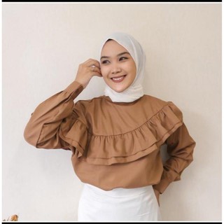 1KG MUAT 5PCS NARINA BLOUSE BASIC SHIRT TOP RUFFLE HITS 