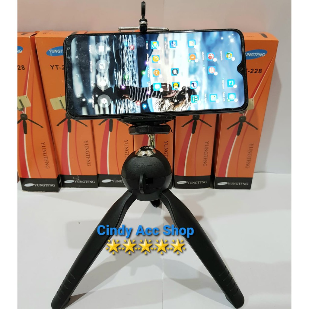 Tripod Mini Stand Handphone Smartphone Free Holder Universal