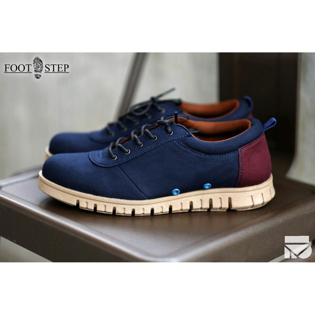 Sepatu Running Olahraga Lari Sport Pria/Cowok/Men Sporty Footwear Loka | Polka Navy | FORIND x FSTP