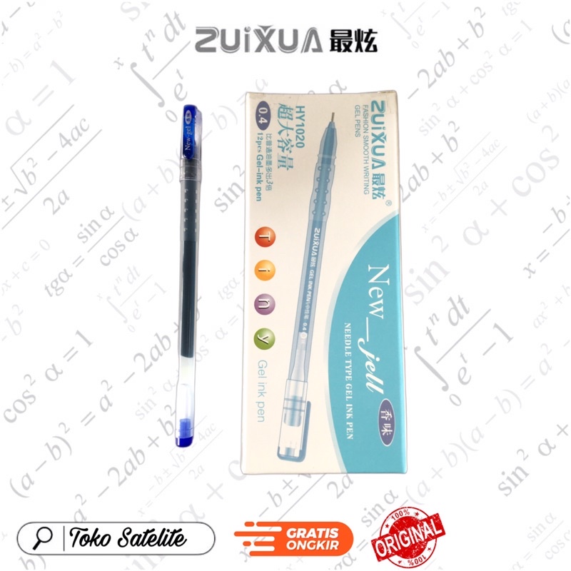 

Pulpen Gel Zuixua HY1020 New Jell 0.4mm Pack