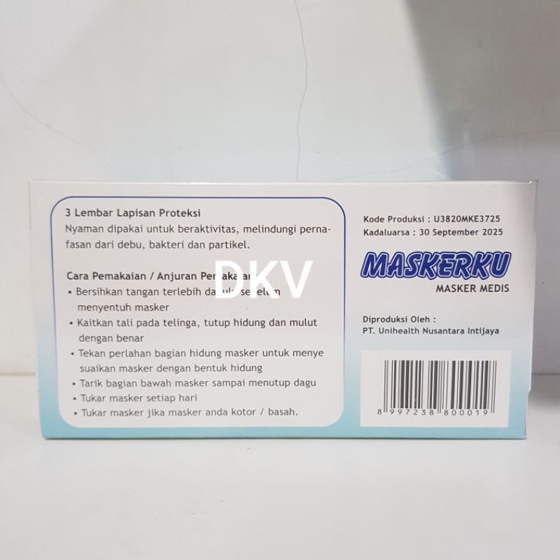 Masker Medis 3Ply isi 50