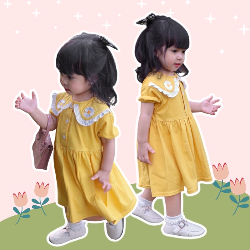 [TERLARIS] DAISY DRESS | BAJU ANAK PEREMPUAN DRESS ANAK LUCU MURAH 1-5 TAHUN