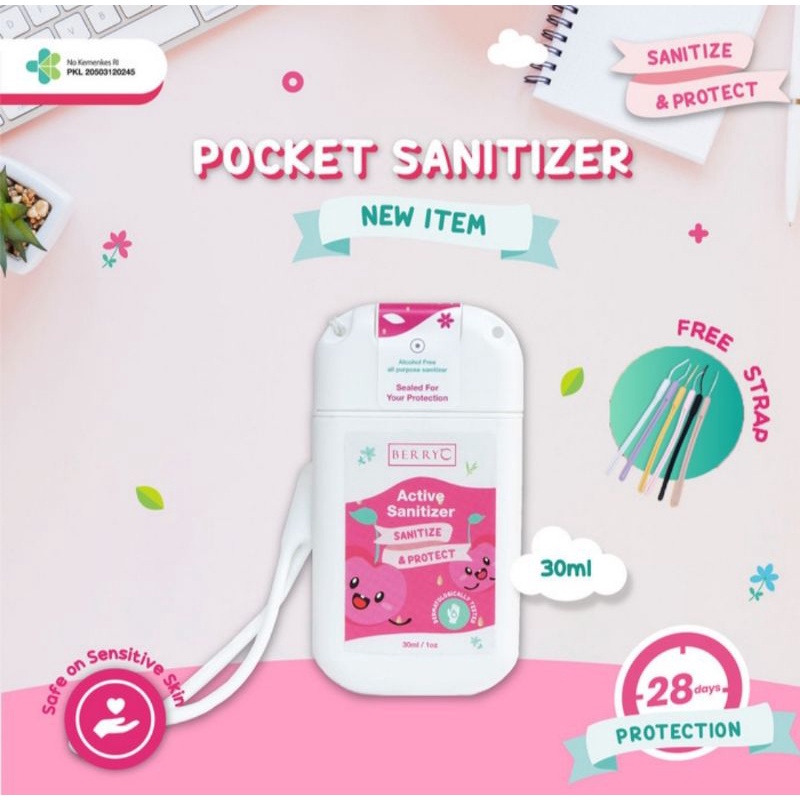 BERRY C POCKET SANITIZER 30 ML ( HAND SANITIZER)