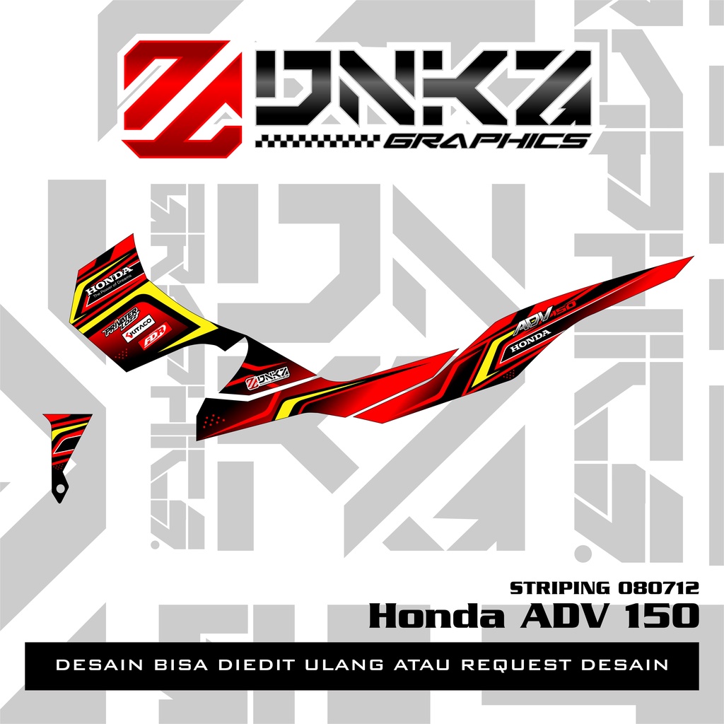 Stiker Honda ADV 150 Decal Striping Honda ADV 150 Premium Racing 080712