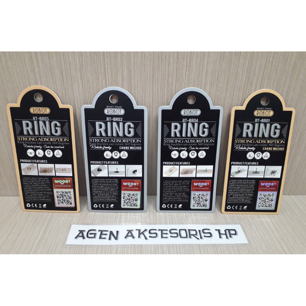 Ring Stand ROBOT Ring Stent Gantungan HP 360 Degrees Strong Adsorption Luxury iRing
