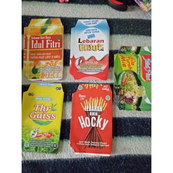 

amplop lebaran motif snack