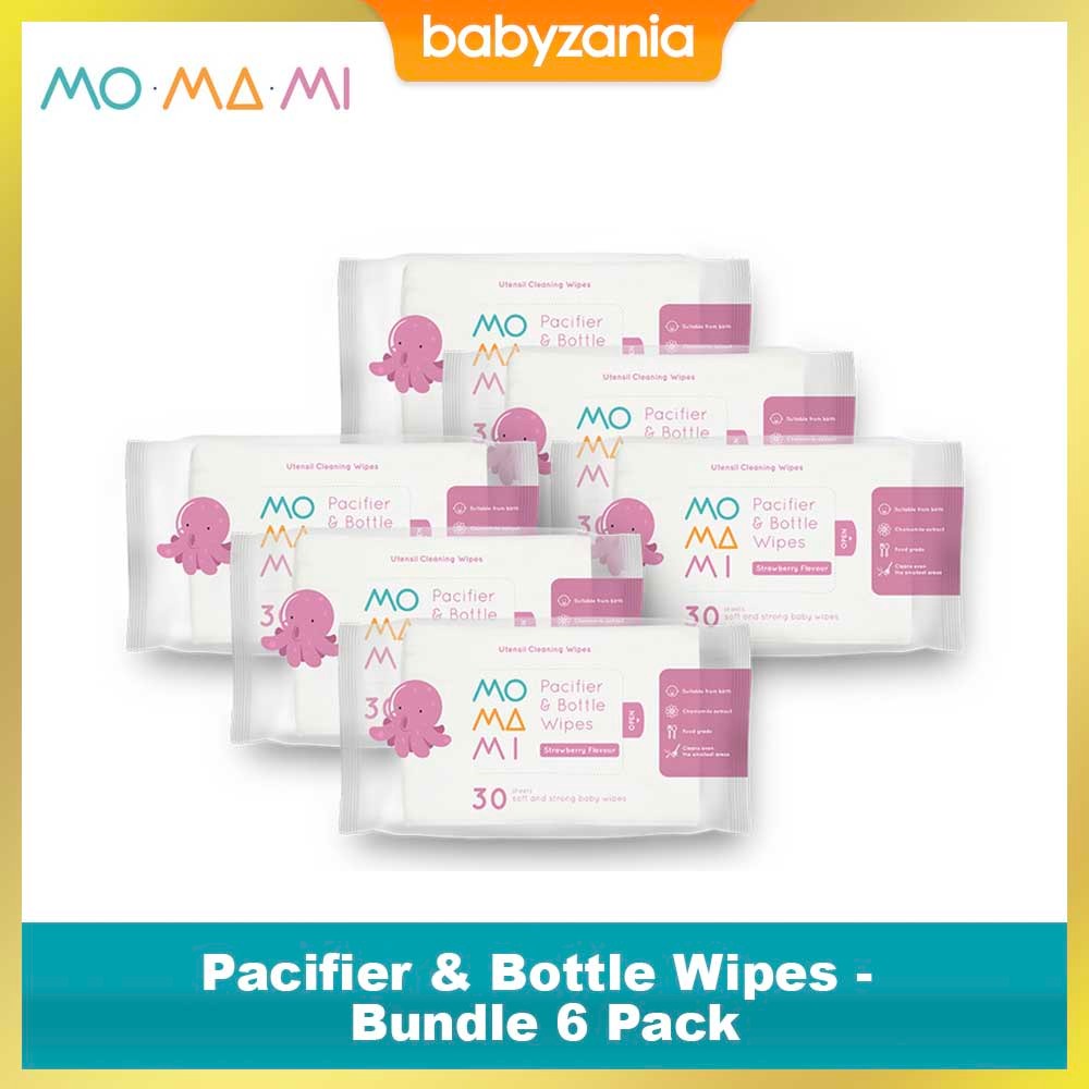 Momami Pacifier and Bottle Wipes Tissue Basah 30 Sheet - PROMO 6 Pack