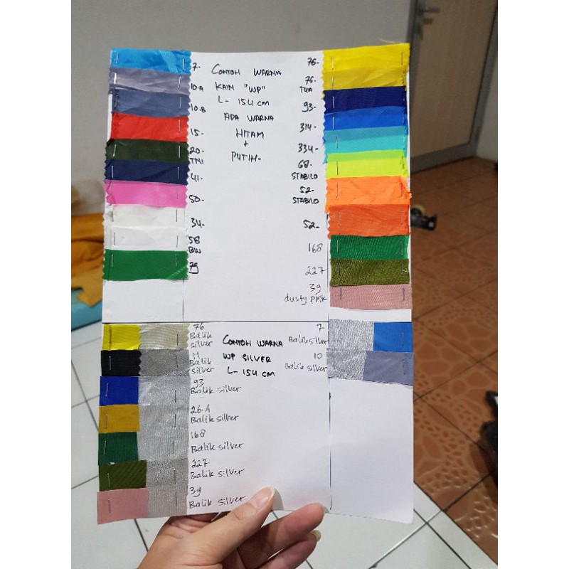 Kain Parasut Waterproof Taffeta Wp Anti Air Harga Per 1 Meter Lebar Kain 150 Cm Shopee Indonesia