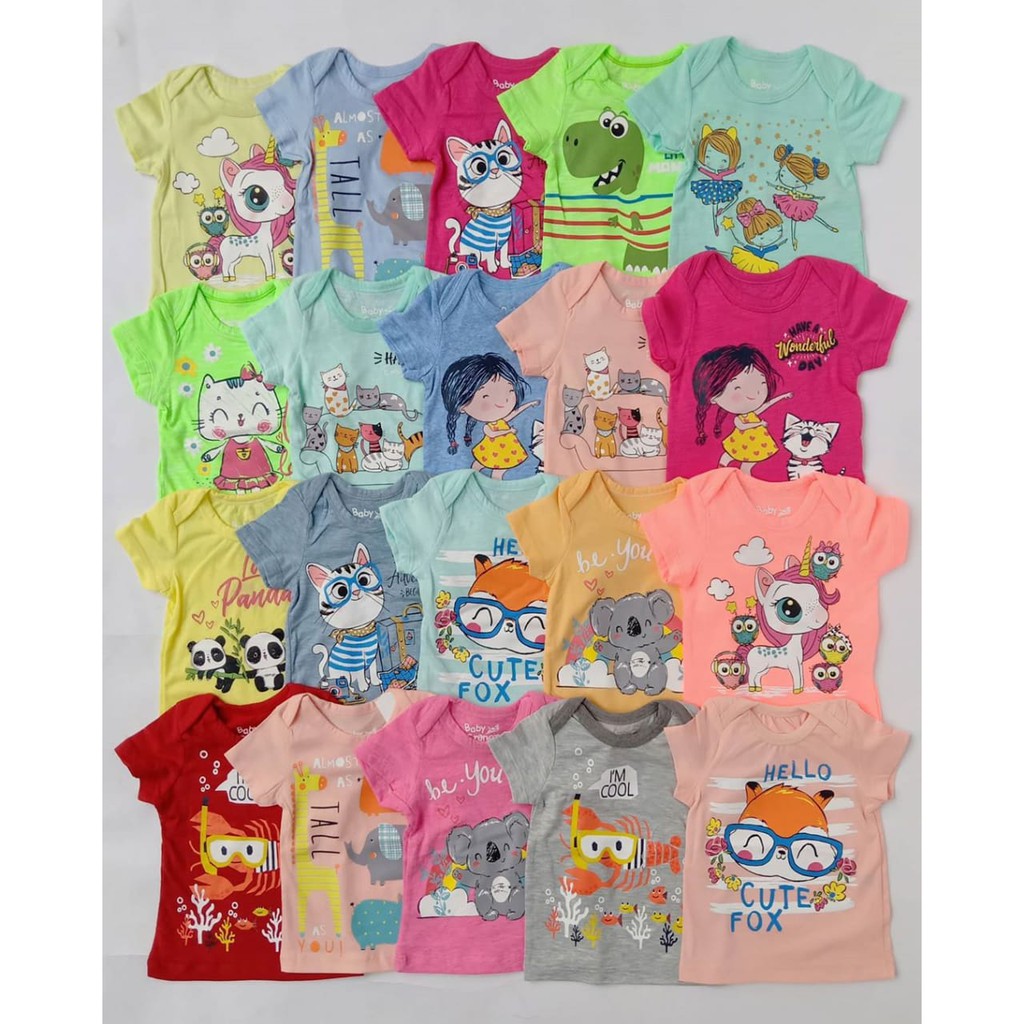 KAOS ANAK BAYI UNISEX MOTIF LUCU 6Bln-3Th
