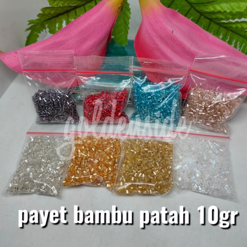 Payet bambu patah monte / manik bambu patah per 10gram