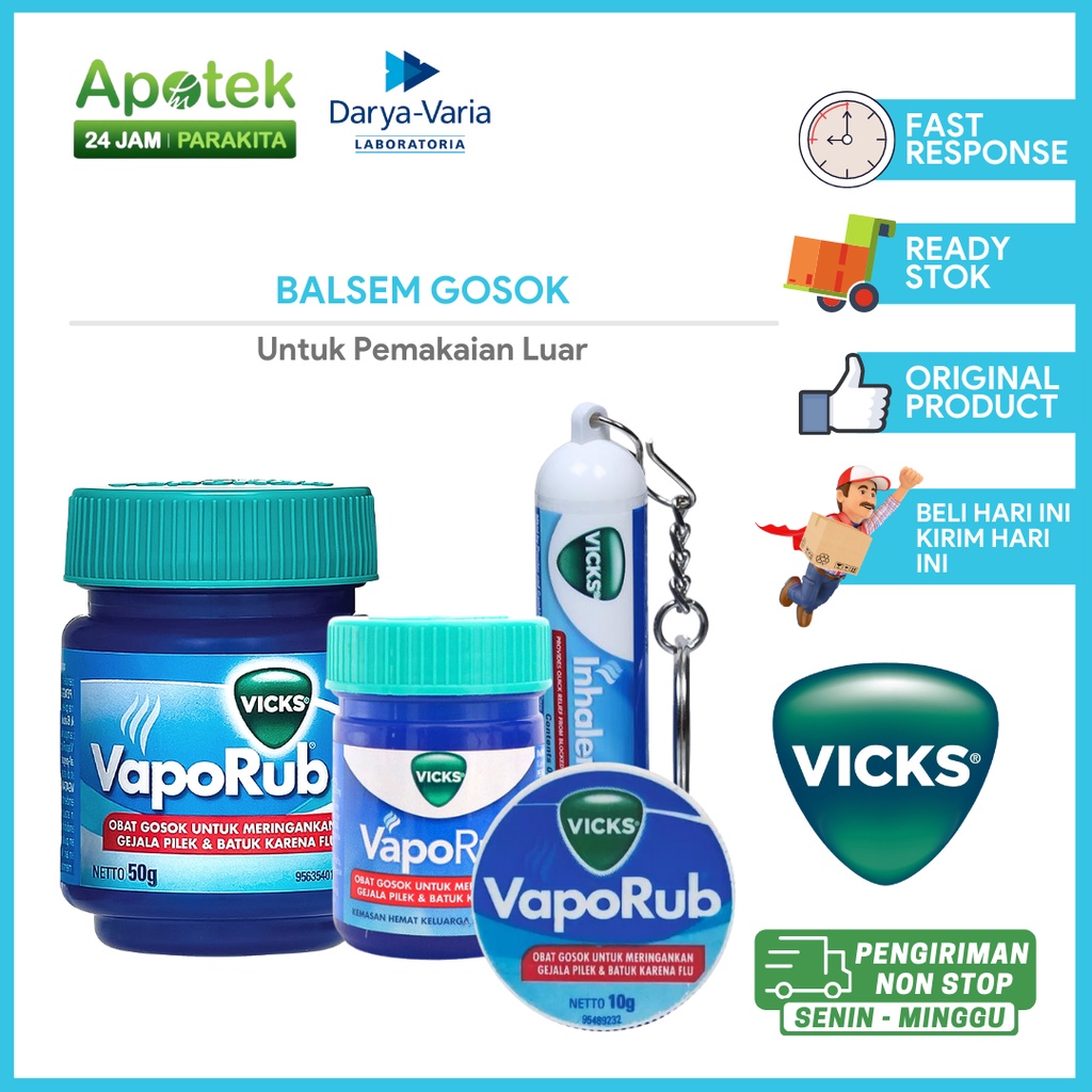 Vicks vaporub dan inhaler untuk mengurangi gejala flu dan pilek pada orang dewasa dan anak-anak