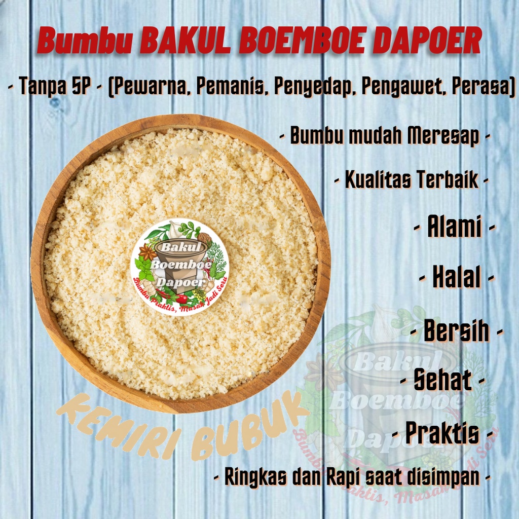 Jual Bumbu Dapur Rempah Bumbu Masak Kemiri Bubuk 20gr 50gr 100gr