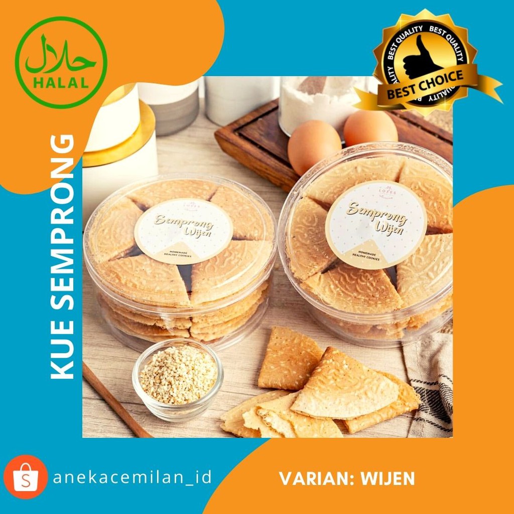 

Kue Semprong Kekinian Varian Wijen