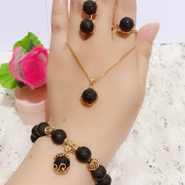 set giok hitam gelang giok hitam 88