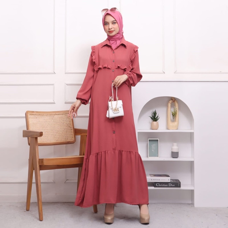 DONNA GAMIS CRINKLE POLOS ALL SIZE FIT XL BUSUI BUMIL FRIENDLY PGMTA