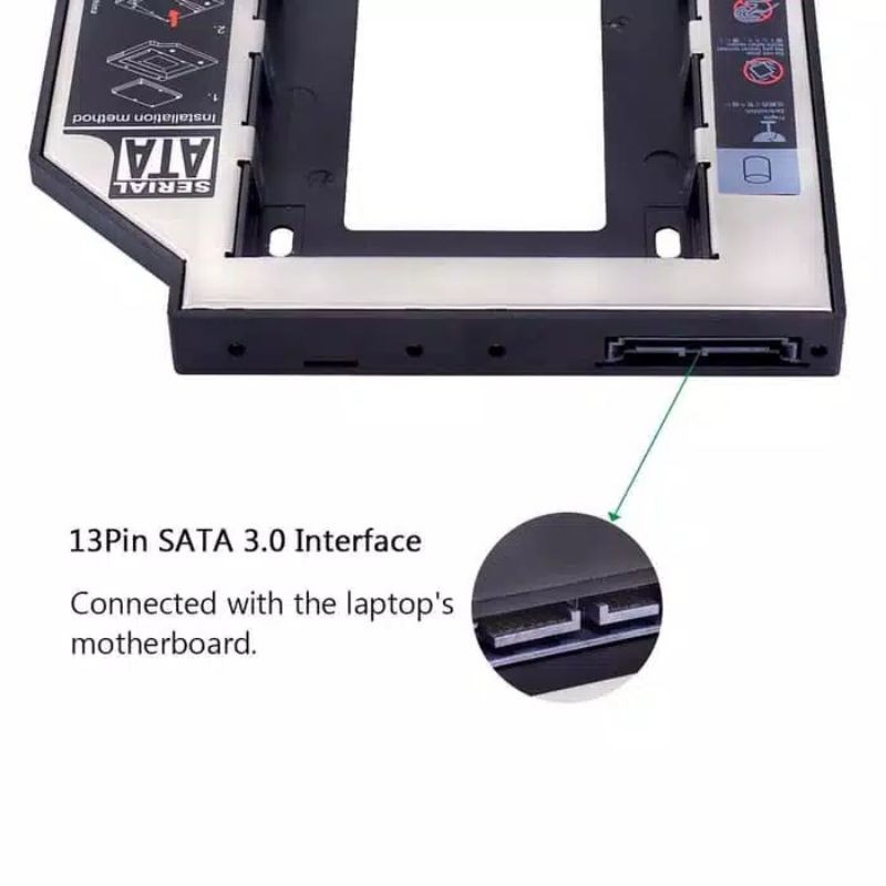 HDD Caddy Slim 9,5mm SATA DVD slot Harddisk