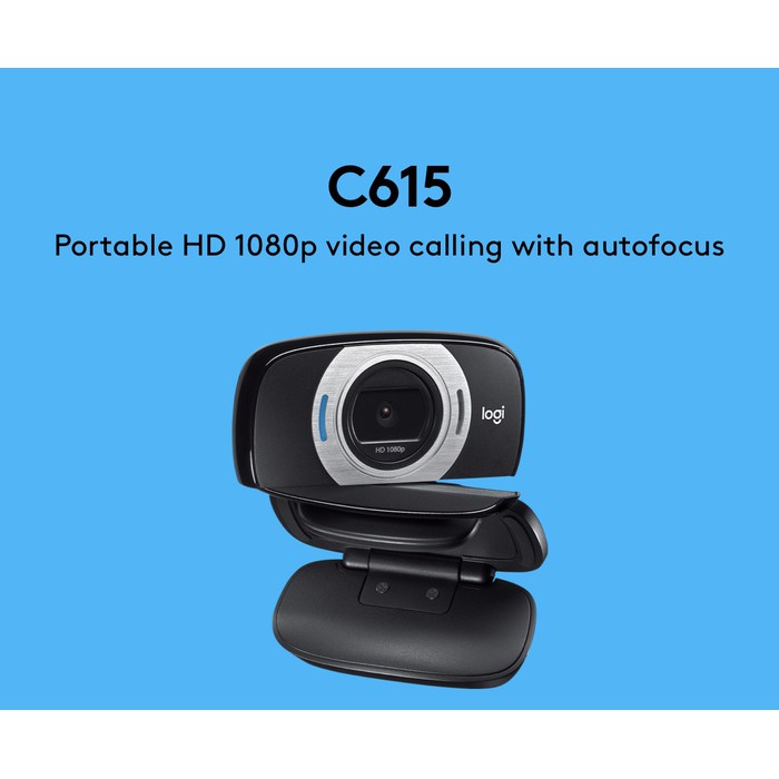 WebCam Logitech C615 Portable HD Webcam 1080p Autofocus video - Resmi