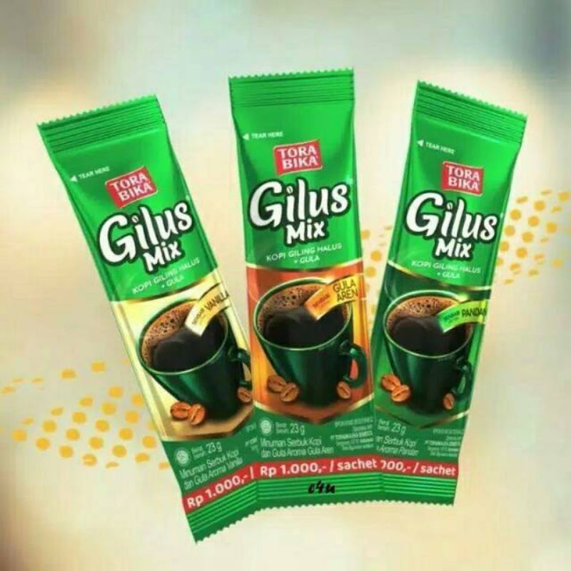 

Torabika Gilus Mix isi 10 Sachet @23g/Vanilla/Gula Aren/Pandan/Nangka