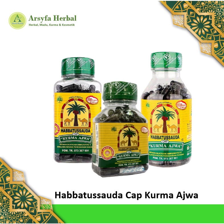 HABBATUSSAUDA CAP KURMA AJWA VICOMAS - HABBATUSSAUDA KURMA AJWA - JINTAN HITAM - JINTEM HITAM