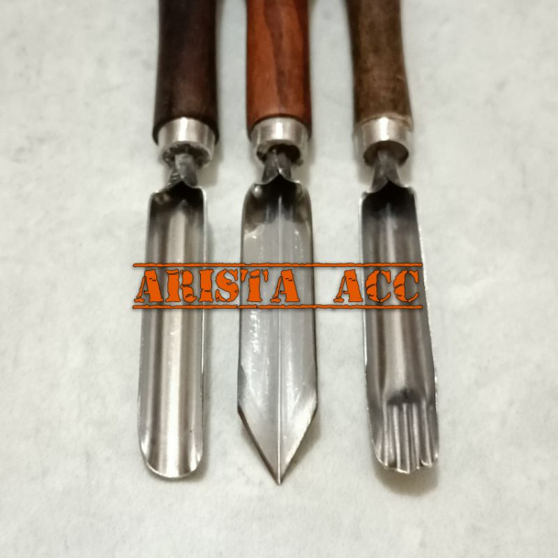 3pcs promo pisau ukir buah scoop /pisau garnish / pisau carving